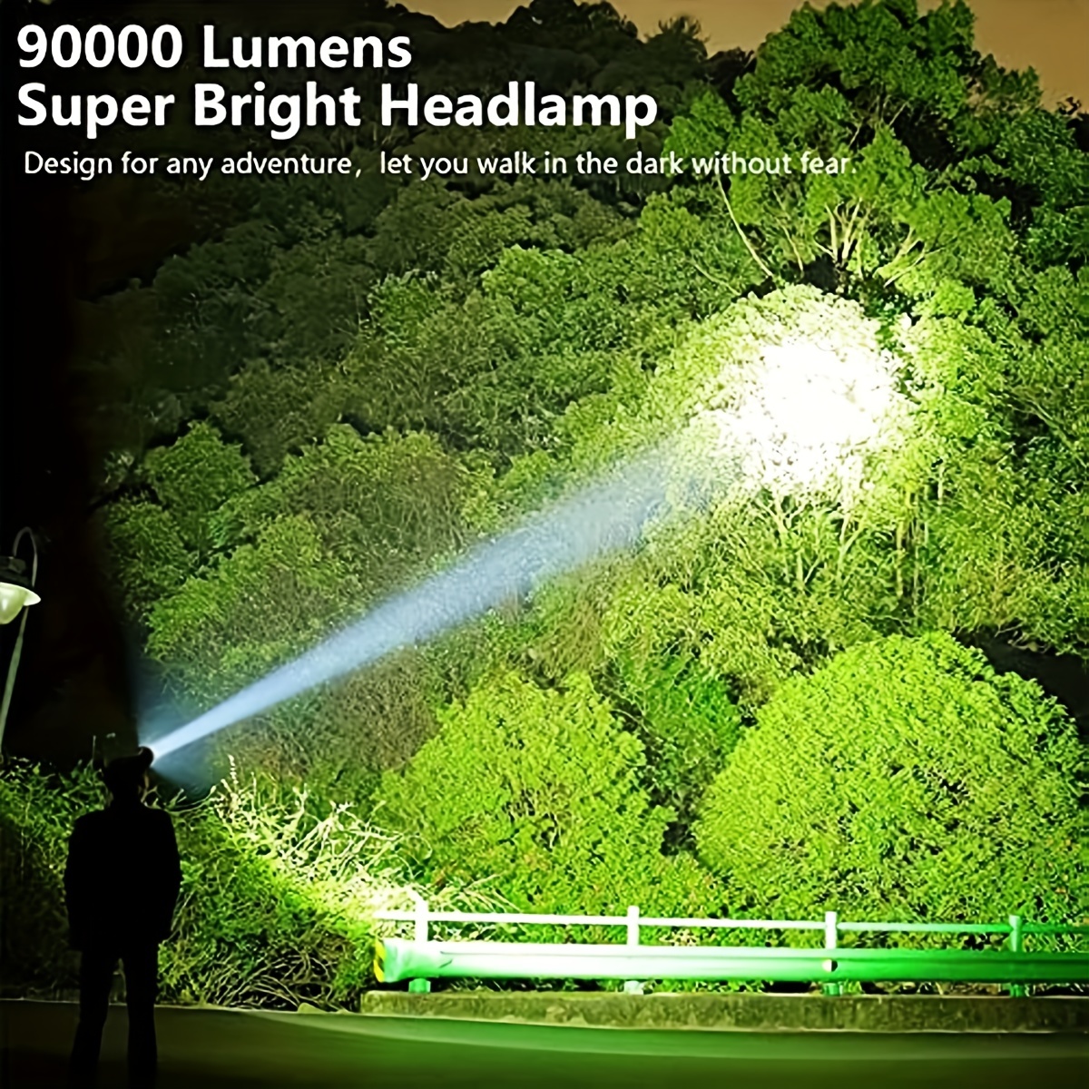Linterna Frontal Recargable LED 90000 Lúmenes Súper - Temu Mexico