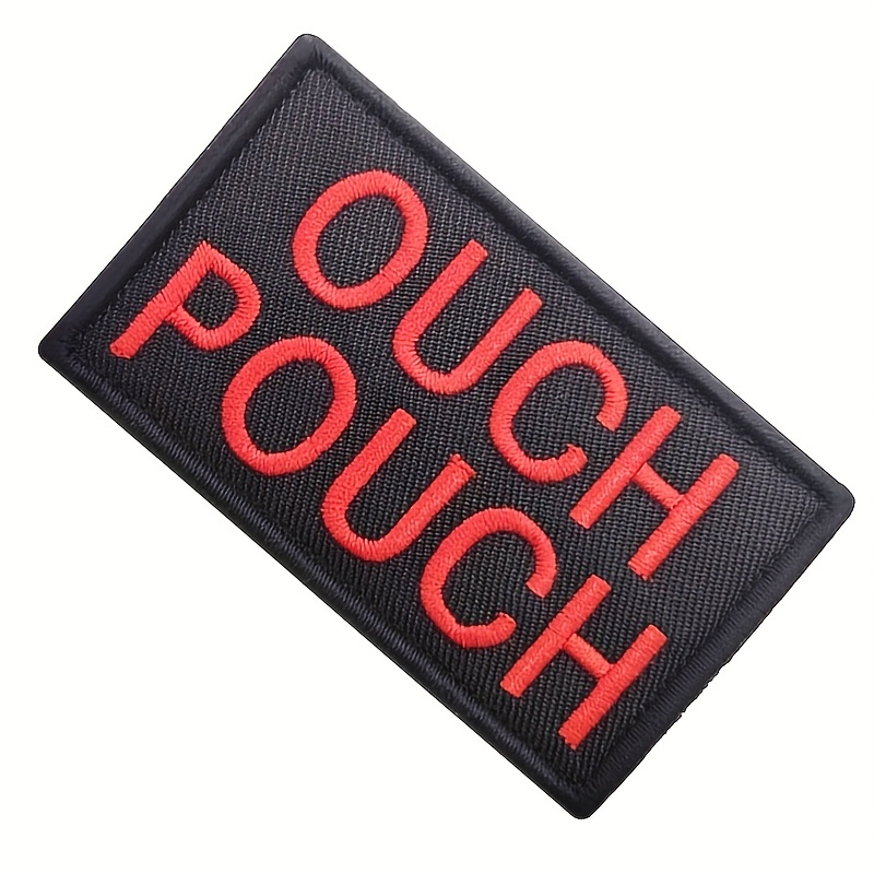  Ouch Pouch Embroidered Patch Tactical Moral Applique Fastener  Hook & Loop Emblem, Red & Black : Arts, Crafts & Sewing
