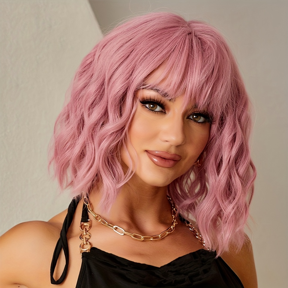 Synthetic bob wigs clearance with bangs