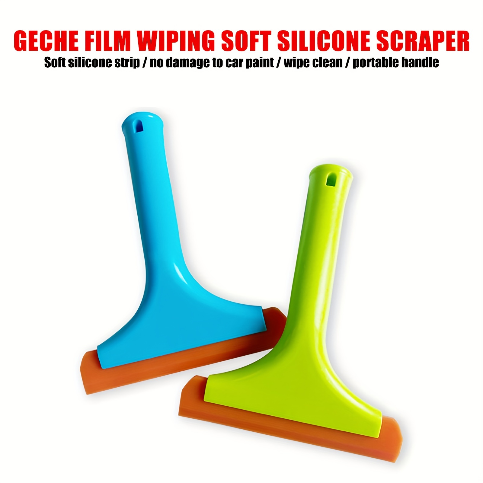 Long Handle Super Flexible Silicone Squeegee Water Wiper Shower
