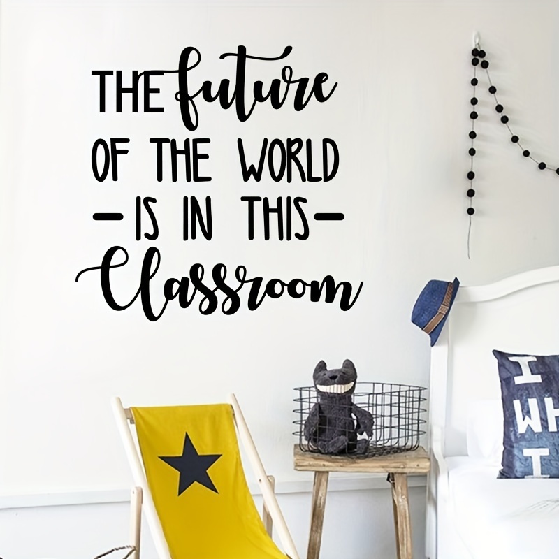 

1pc, English Proverbs Wall Stickers In This Classroom Campus Inspirational Wall Stickers