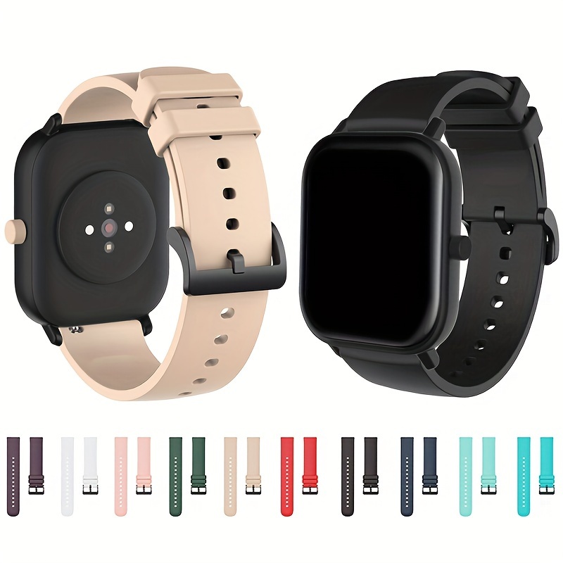 

Silicone Bands Compatible With Amazfit Gts/gts2/ Gts 3/gts 2e/gts 2 Mini/gts 4 Mini/gts 4/gtr Mini/active, 20mm Band Replacement Watch Straps For Amazfit Bip U/bip S/bip Pace Lite