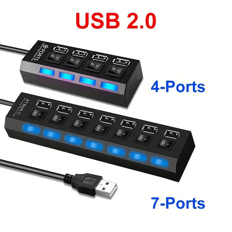 Dropship USB HUB 2.0 HUB Multi USB Splitter 4 7 Ports Expander Multiple USB  2 Hab No Power Adapter USB Hub With Independent Switch For PC to Sell  Online at a Lower Price