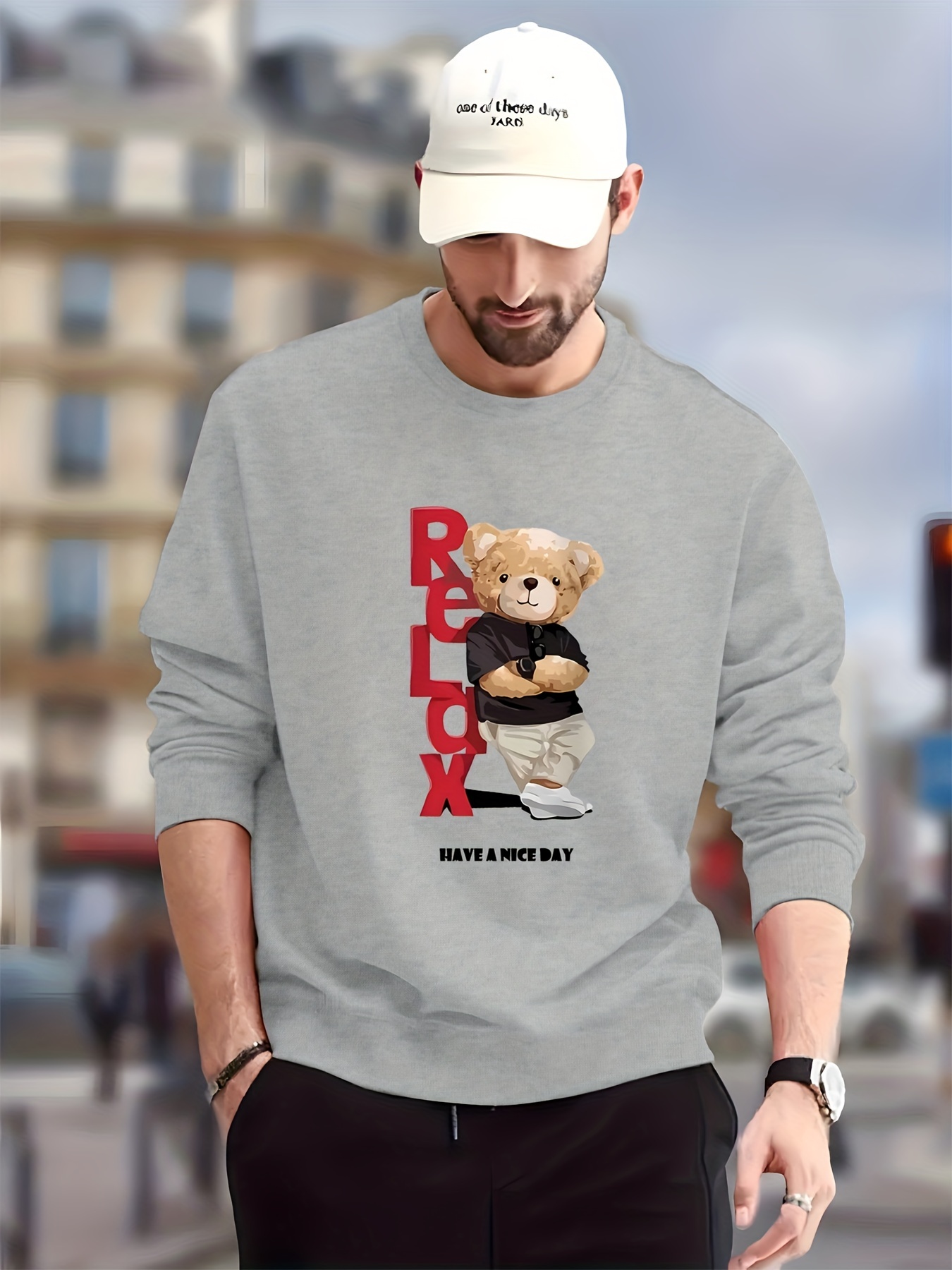Half Zip Teddy Bear Pullover Sweatshirt Casual Long Sleeve - Temu Canada