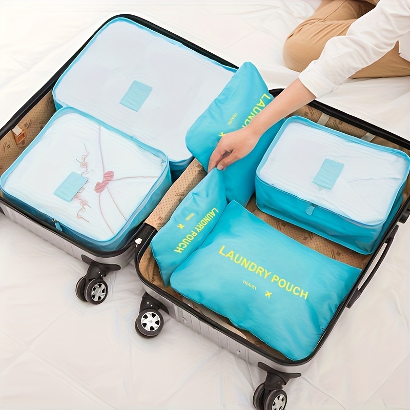 6 Pz. Set Cubi Imballaggio Organizzatori Bagagli Viaggio - Temu Italy