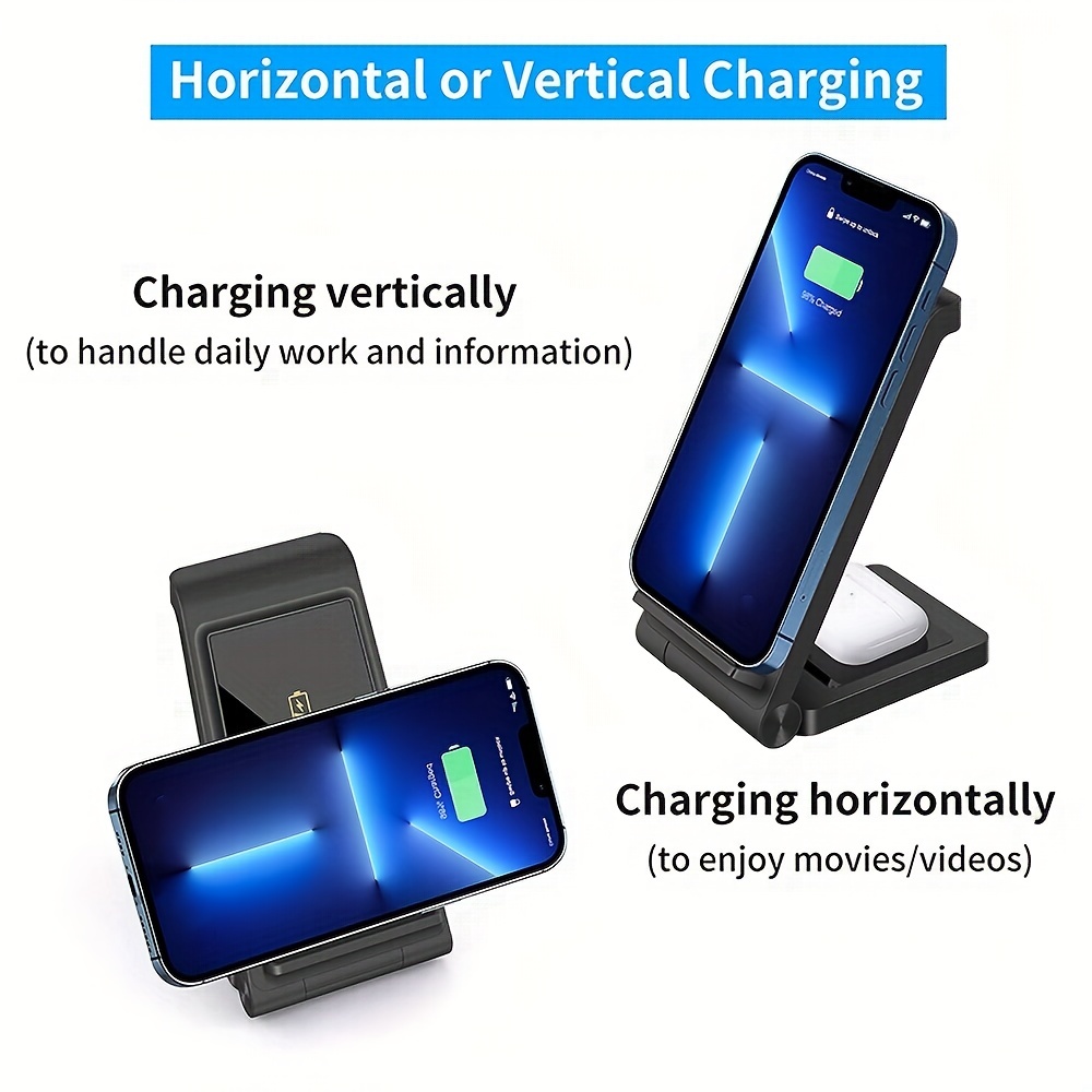 Dual Wireless Charging Station Foldable 1 Wireless Charger - Temu Germany