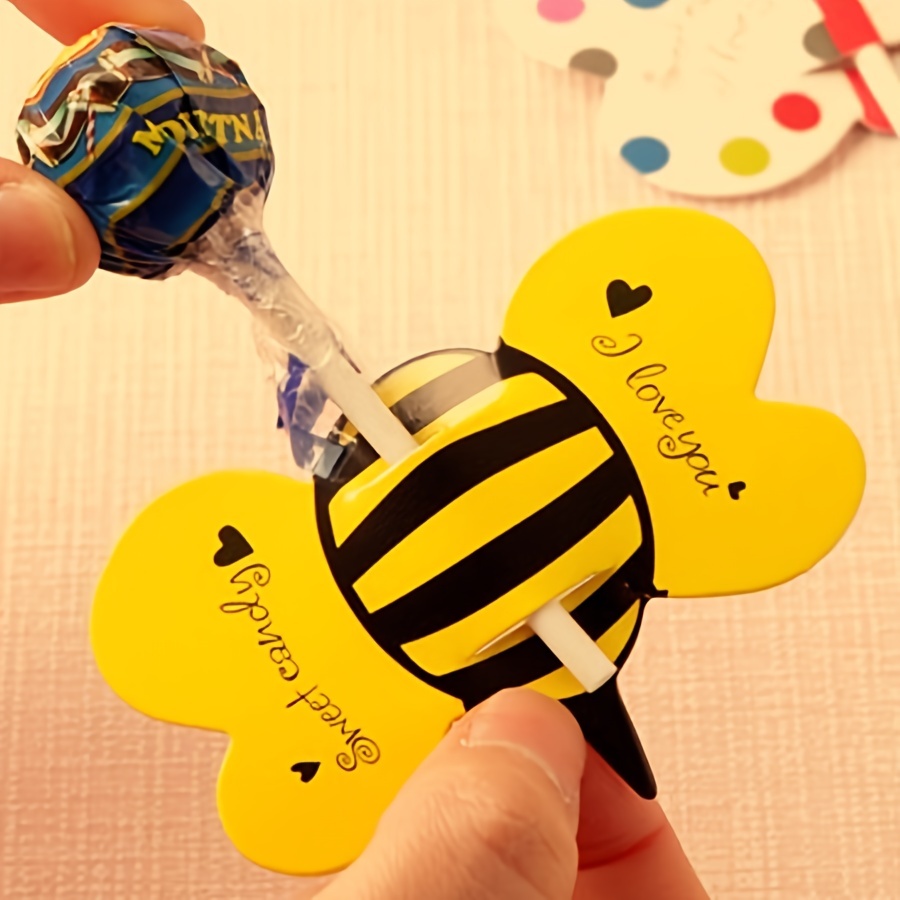 50pcs Super Cute Bee Shaped Lollipops for Weddings and Birthdays - Perfect  for Decorating and Treating Guests