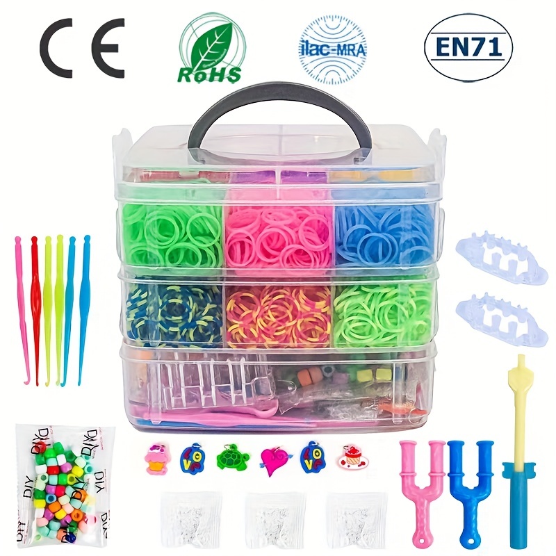 600 elastico diversi colori elastici telaio fasce braccialetto braccialetti  fatti in casa per bambini fai da