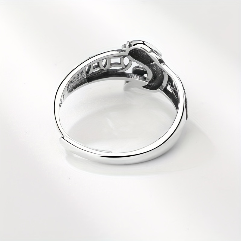 Koi Fish Sterling Silver Wedding Band Ring