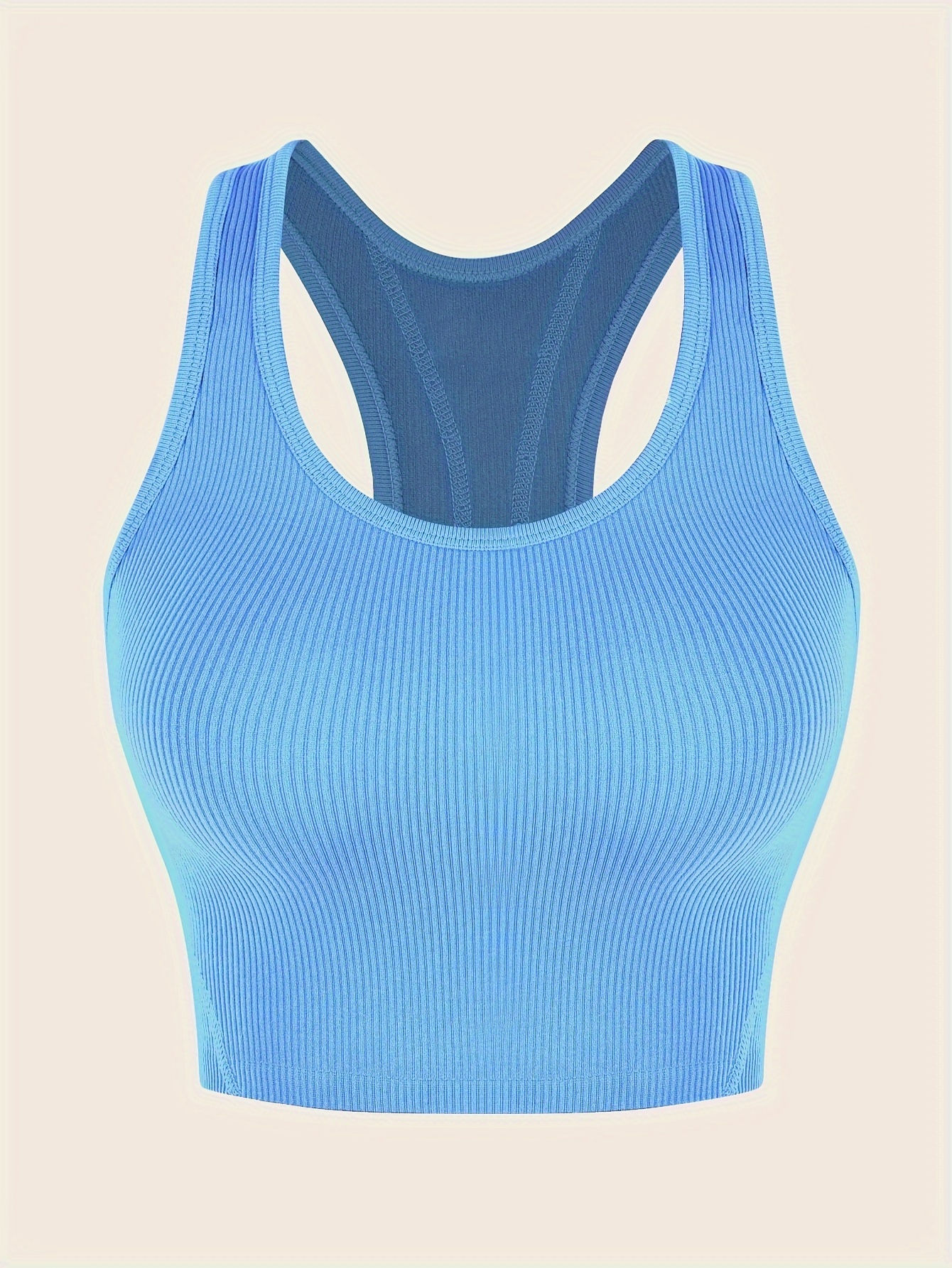 Light Blue Womens Sleeveless Crop Tops Sports Tank Tops, Burlywood, Small :  : Clothing, Shoes & Accessories