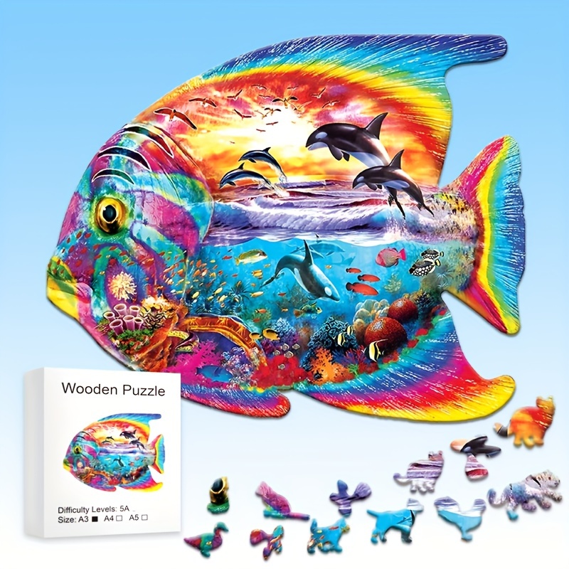 1pc Creative Rainbow Fish Puzzle Birthday Gift Handmade Diy - Temu