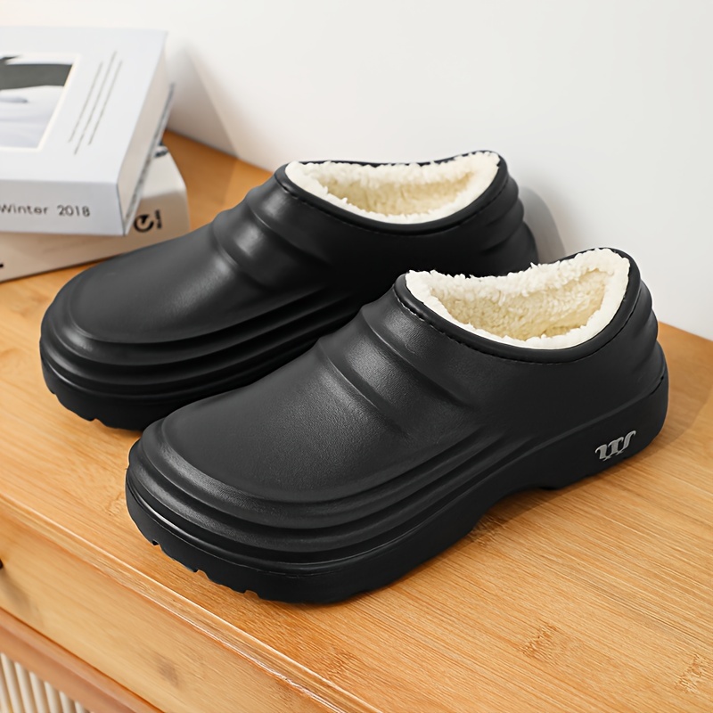 Scarpe Chef Solide Uomo Morbido Rivestimento In Peluche, Scarpe