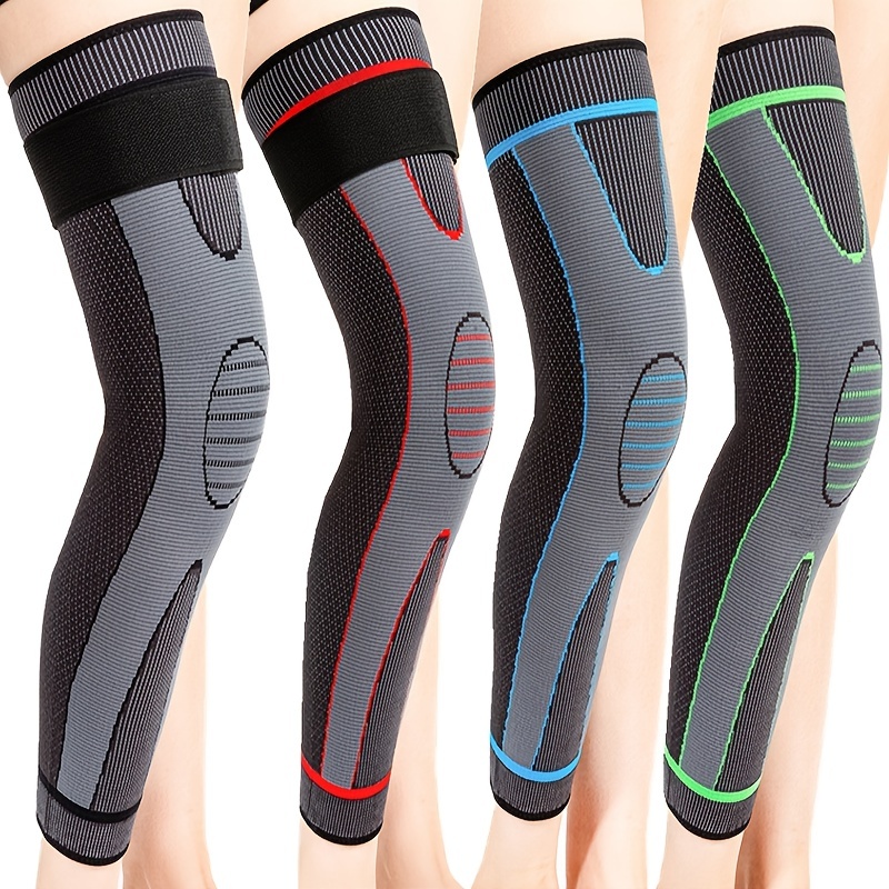 1pair Long Leg Support Sleeve Sports Protection For Men - Sports