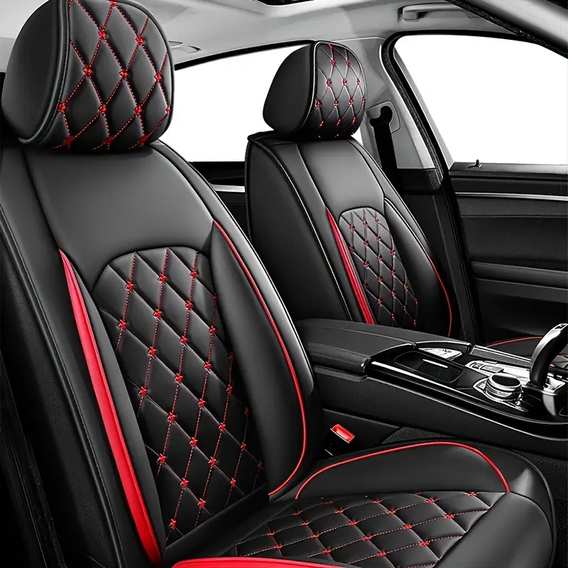 Upgrade Vehicle Luxury Car Seat Cover Premium Faux Leather - Temu Canada