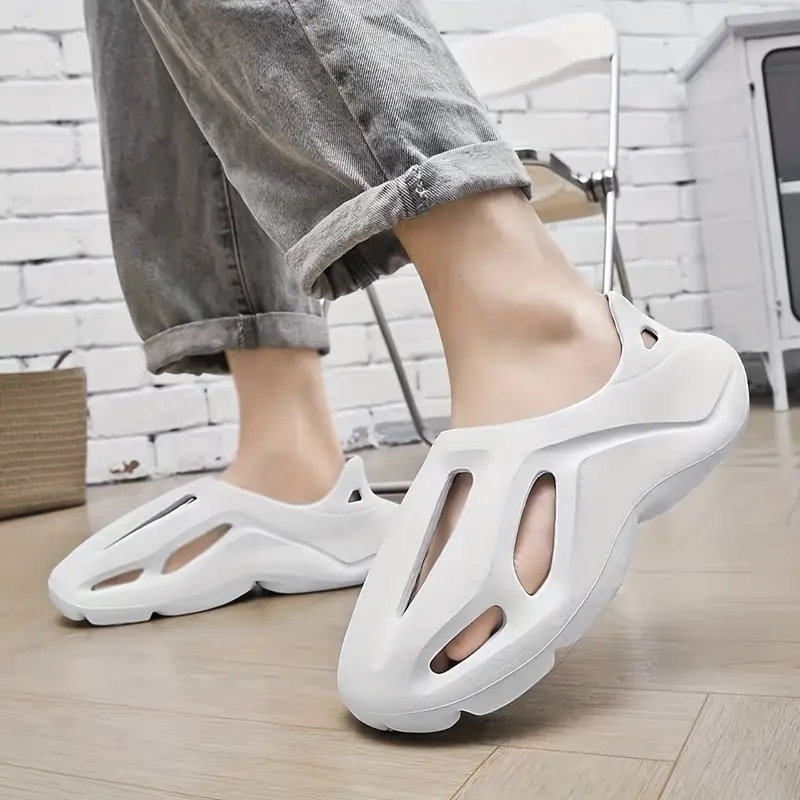 Mens Foam Runner Shoes Eva Sandals Slip On Quick Dry Shoes For