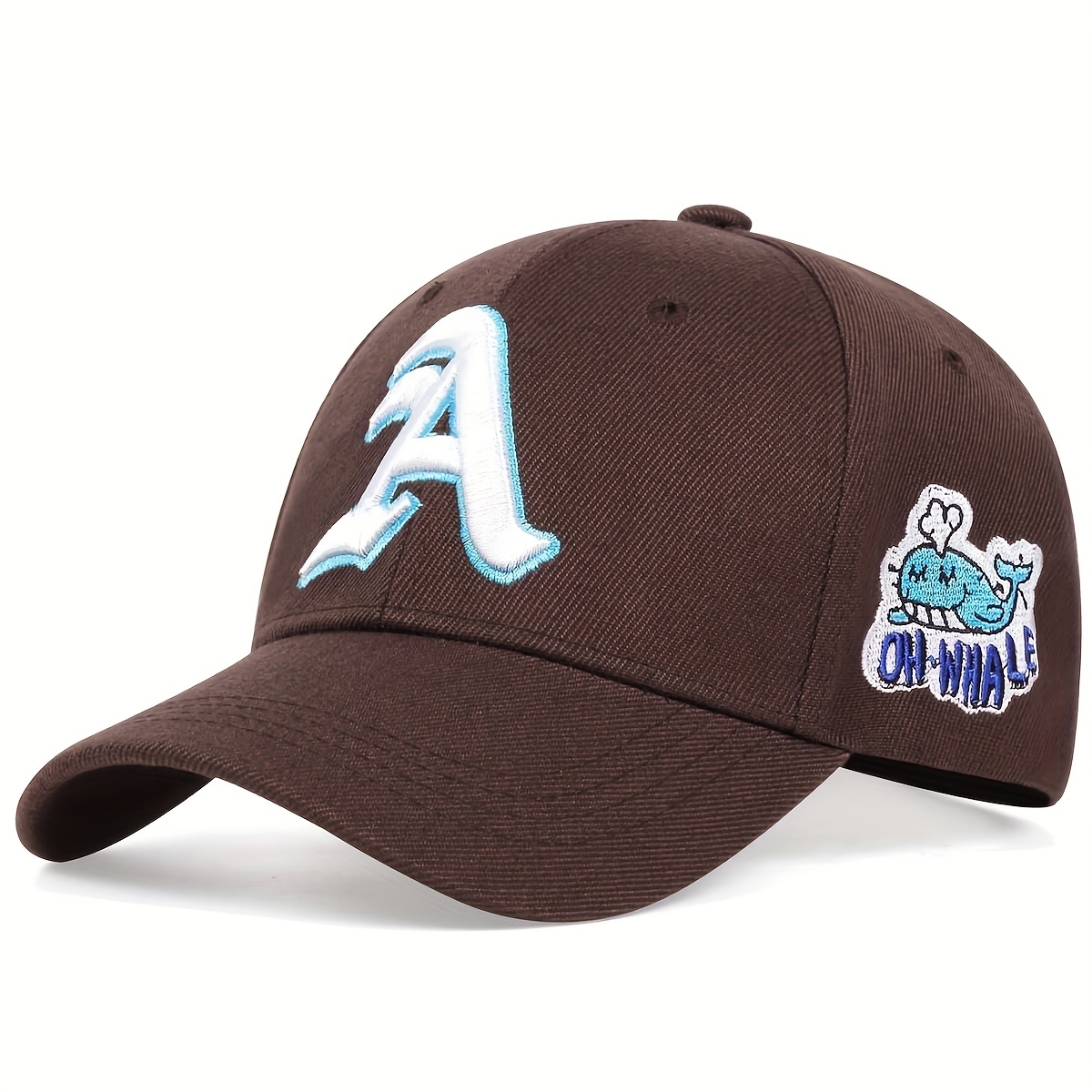 Gothic A Embroidery Baseball Cap Cartoon Dolphin Casual Sports Hat