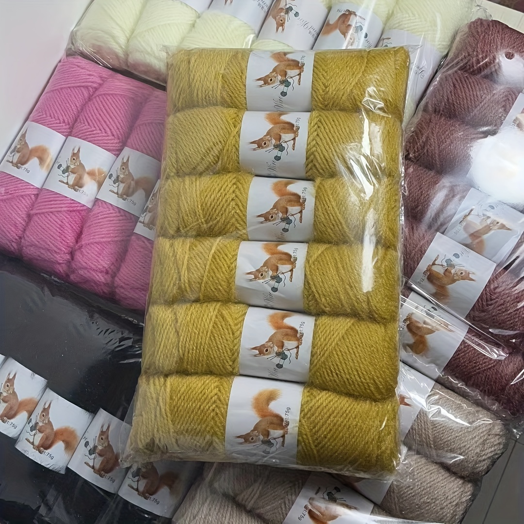 1pc Pure Mongolian Cashmere Yarn Crochet Hand-knitted Cashmere Wool Yarn  Scarves Hats Sweater Thread Yarns 98% Cashmere 1.76oz+0.7oz