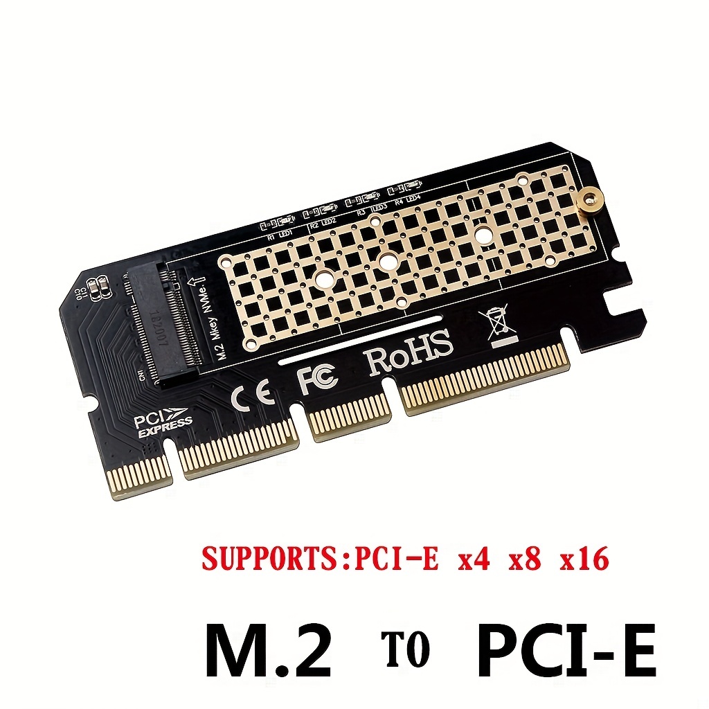 Carte d'extension M.2 NVMe SSD à PCIE X16 M Key PCI-E, carte