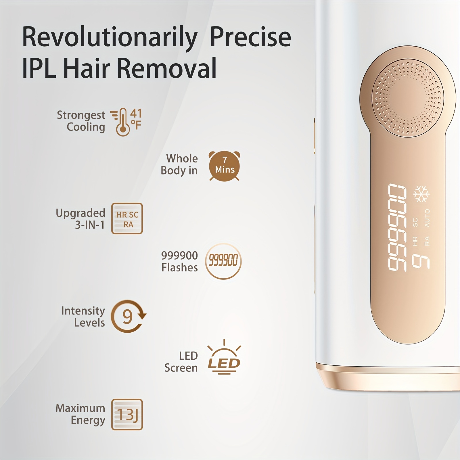 IPL Hair Removal for Women and Men, Laser Permanent Painless Hair Removal  for Armpits, Bikini Line and Whole Body Use