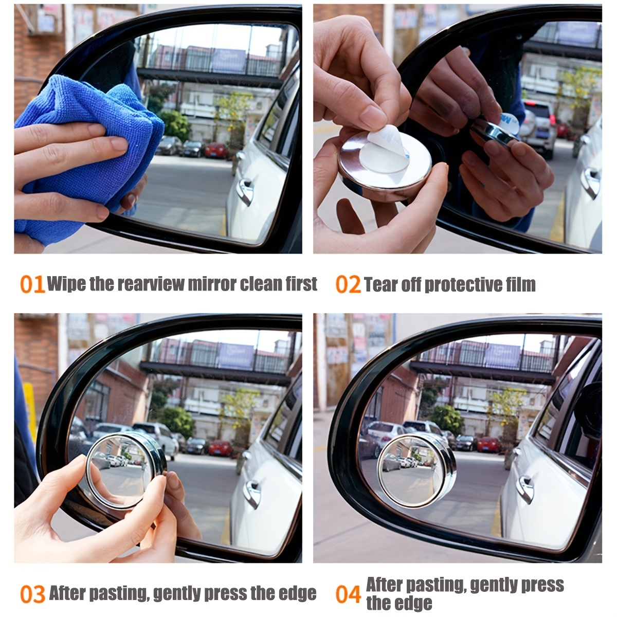 Car Rearview Mirror Small Round Mirror Reverse Blind Spot - Temu Australia