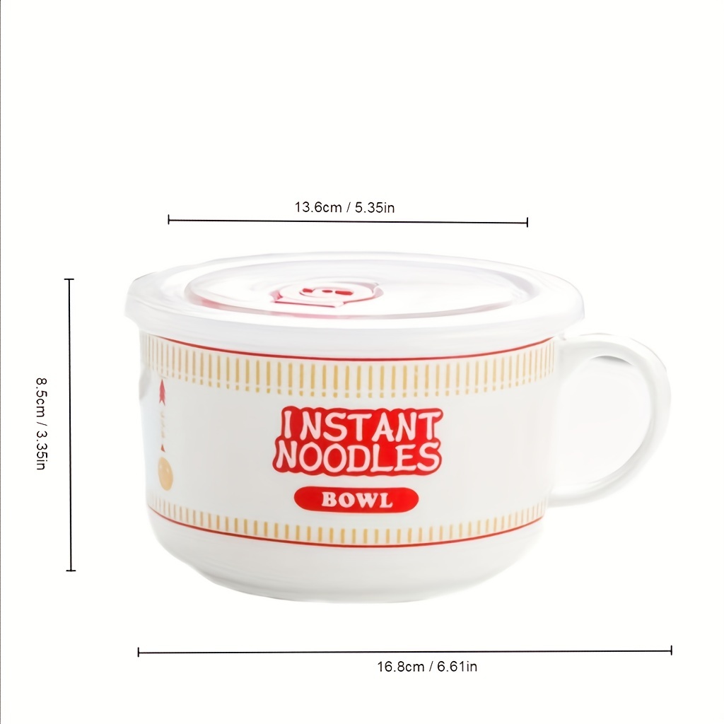 Creative Ceramic Bowls With Lid Perfect For Noodles Salad - Temu