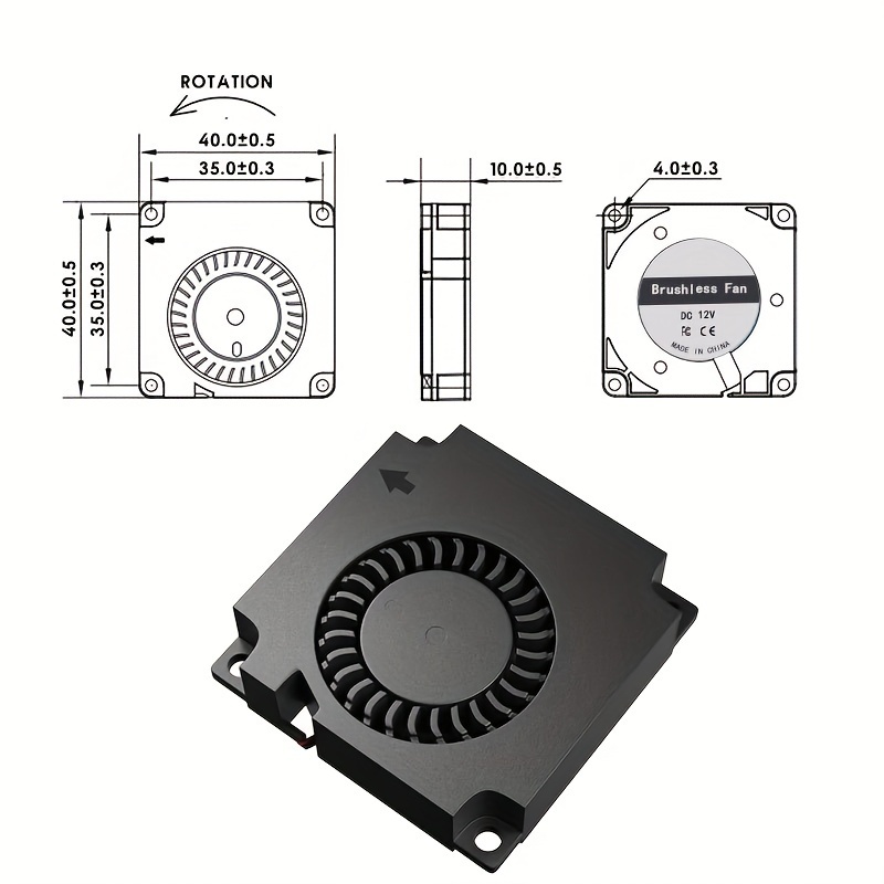 Ventola di raffreddamento super silenziosa 24V per Creality Ender 3/5 Pro  4010