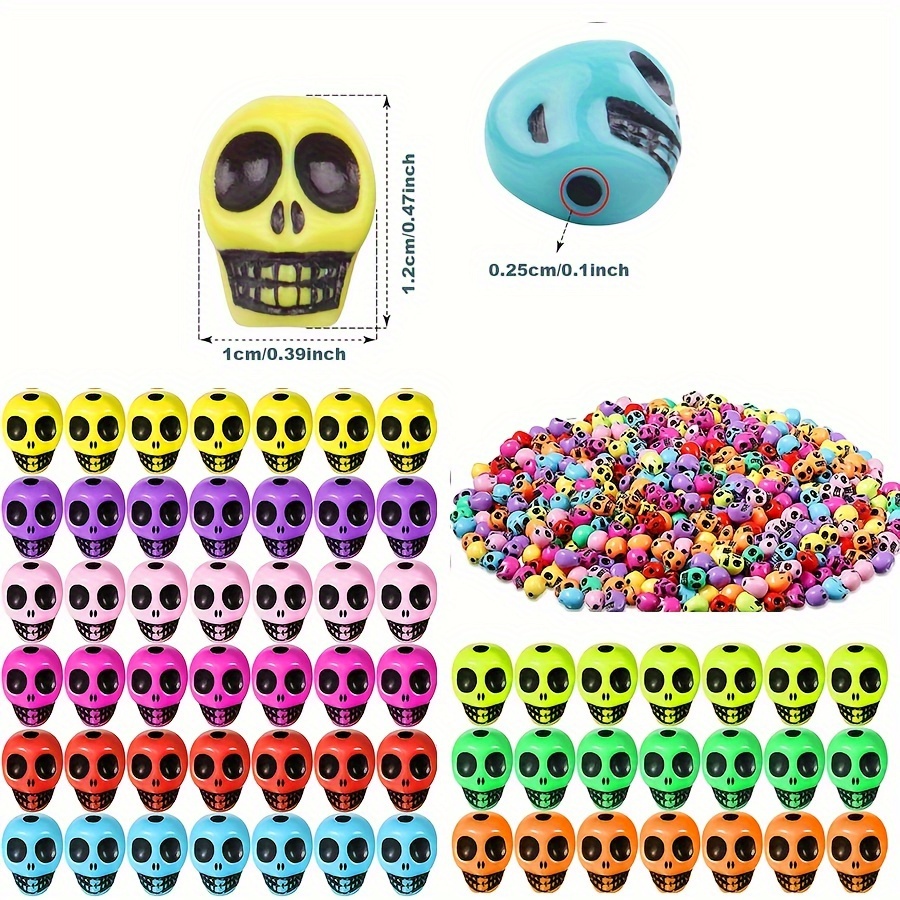 Halloween Diy Skull Plastic Bracelet Necklace Earrings Key - Temu