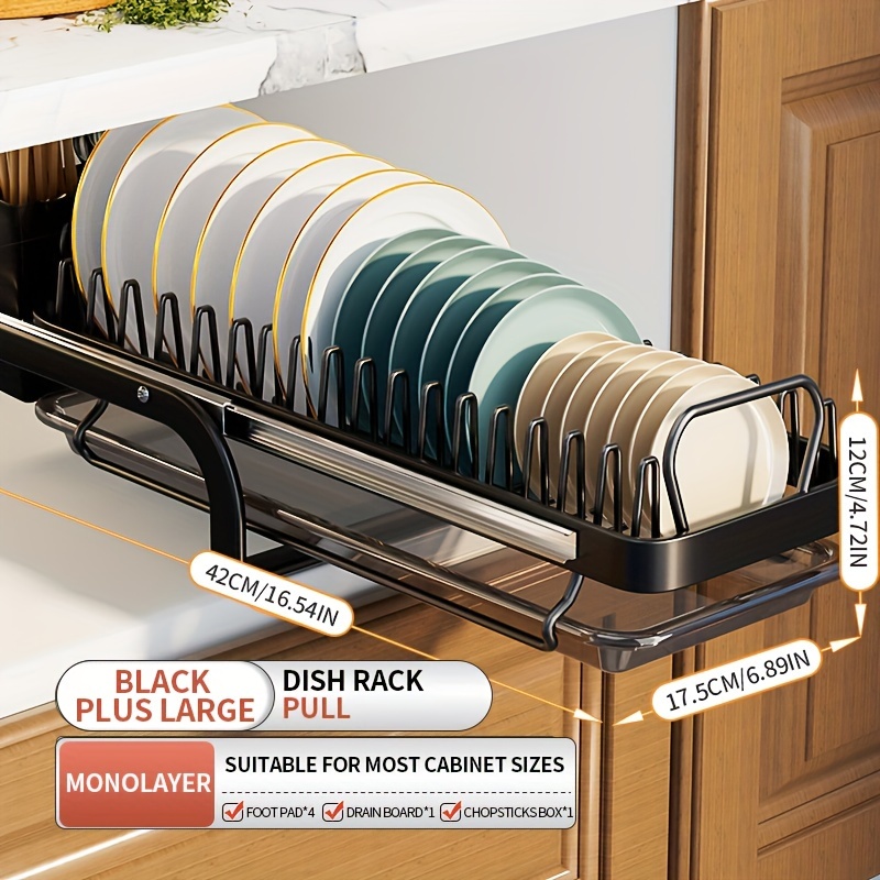 Kitchen Dish Rack Kitchen Cabinet Built in Pull out Type - Temu