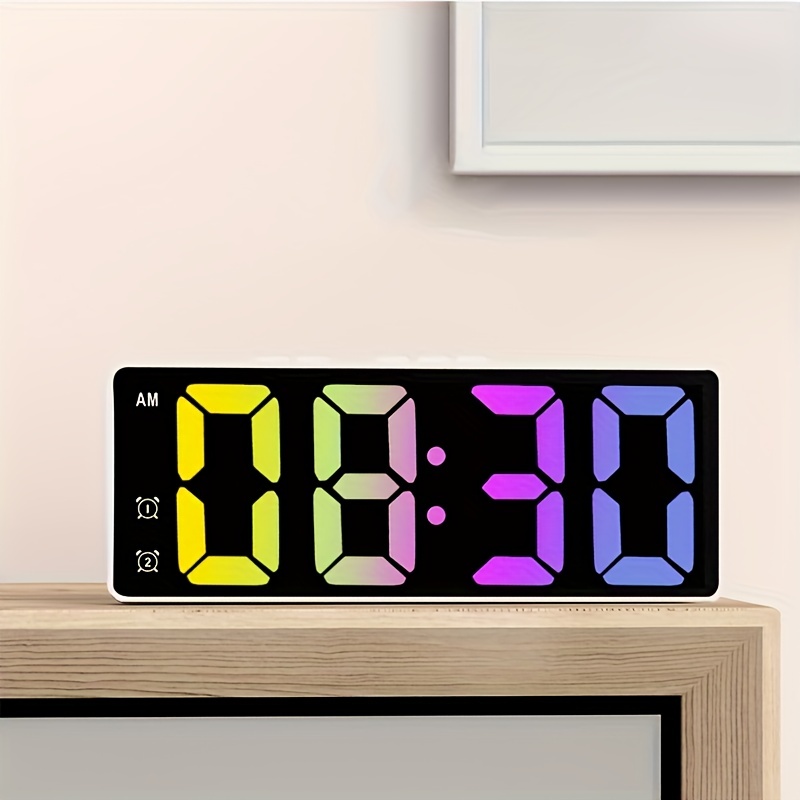 Moderne LED Alarm Uhr Temperatur Feuchtigkeit Zeig – Grandado