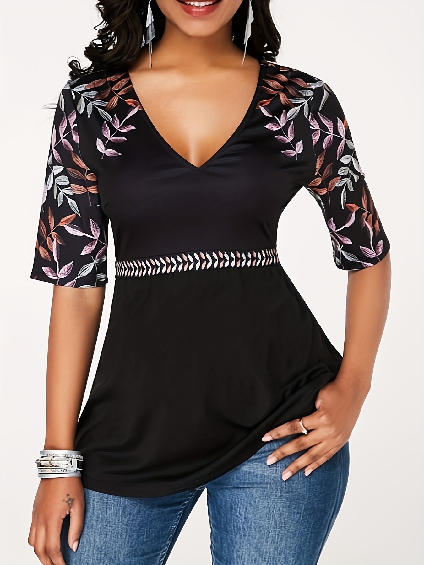 Half Sleeve Women's Printed T Shirt, Casual Wear