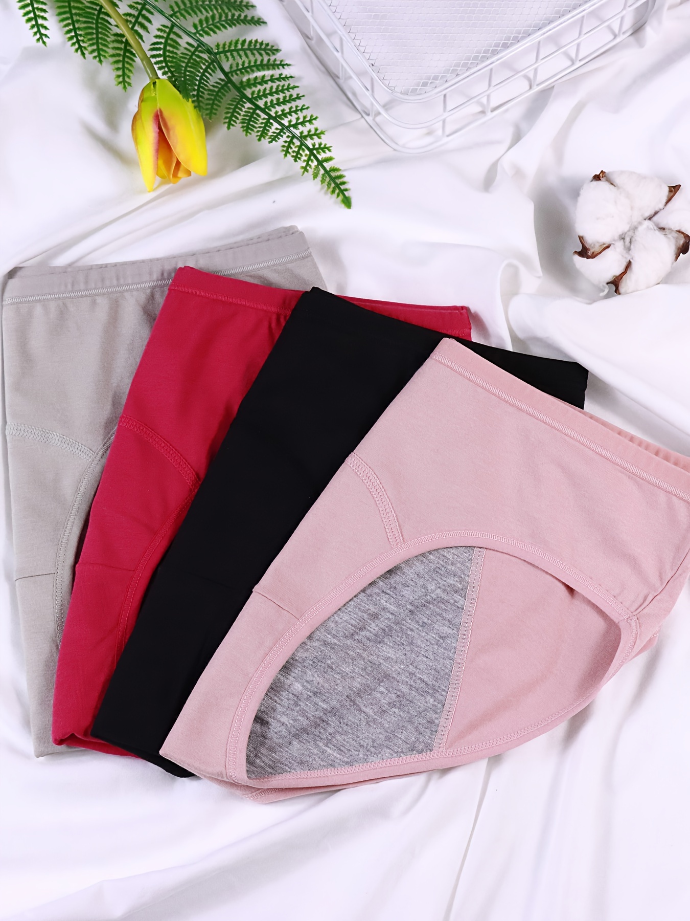 Girls Triangle Panties Period Panties Leak proof Solid Color - Temu Japan