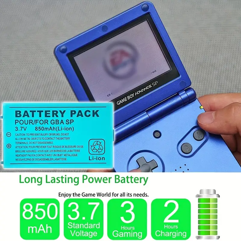 Batteria Gba Sp Sostituire Batteria Gameboy Advance Sp - Temu Italy