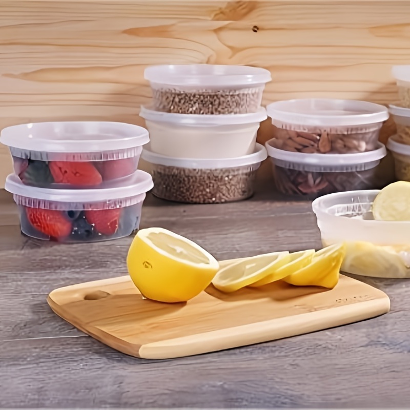 Deli Containers with Lids. Leakproof, BPA-Free Plastic/Takeout