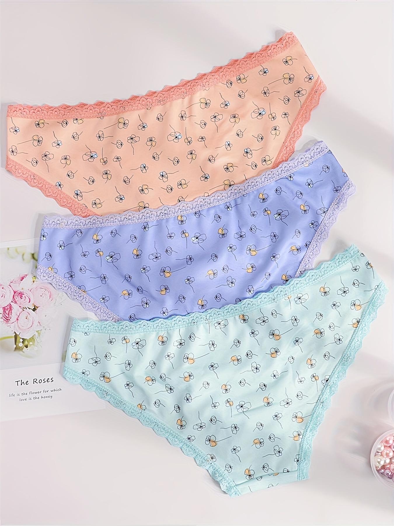 Butterfly Heart Print Thongs Soft Comfy Contrast Lace - Temu Canada