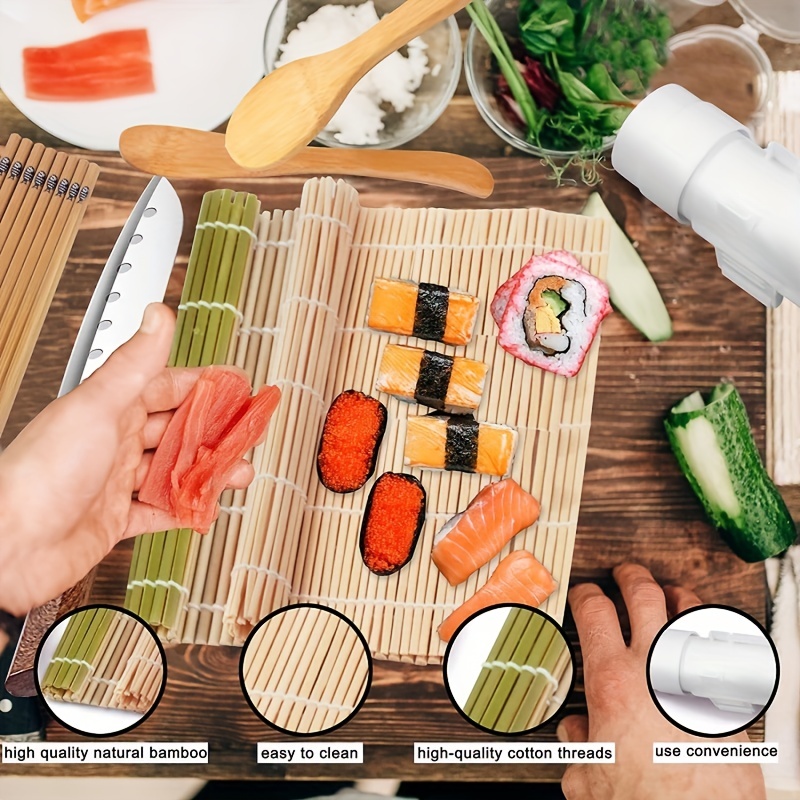 Sushi Making Kit for Beginners - Premium Grade Sushi Maker Kit - Complete  Sushi Roller Kit Including Sushi Bazooka & Sushi Mat for Rolling that