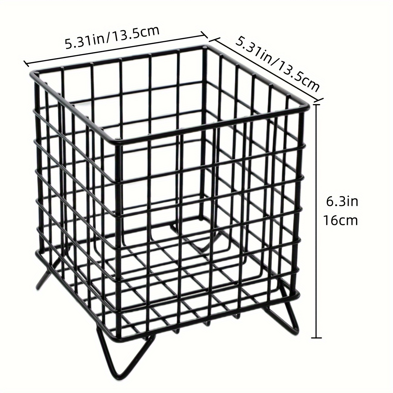 Metal Storage Basket, Desktop Large Capacity Sundries Storage Basket For  Home Office Dormitory, Coffee Capsule Iron Storage Container, Organization  And Storage Supplies - Temu