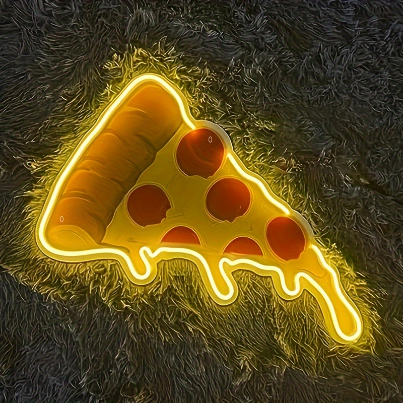 Pizza Neon Sign Wall Decoration Uv Printed Neon Sign For - Temu