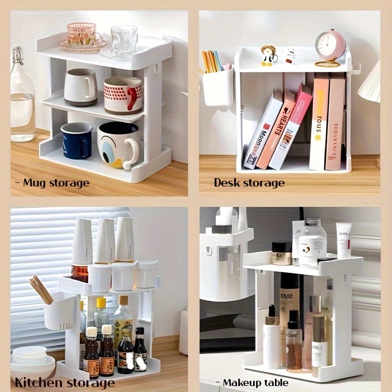 1pc Multifunctional Kitchen Folding Storage Rack, Simple Cosmetic