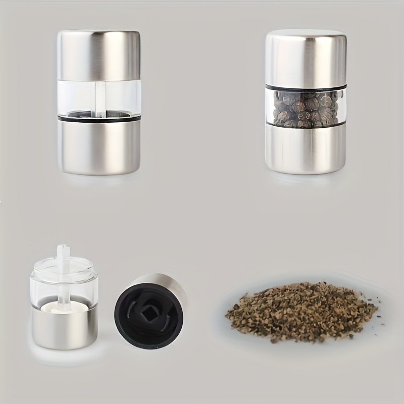 mini stainless steel salt and pepper