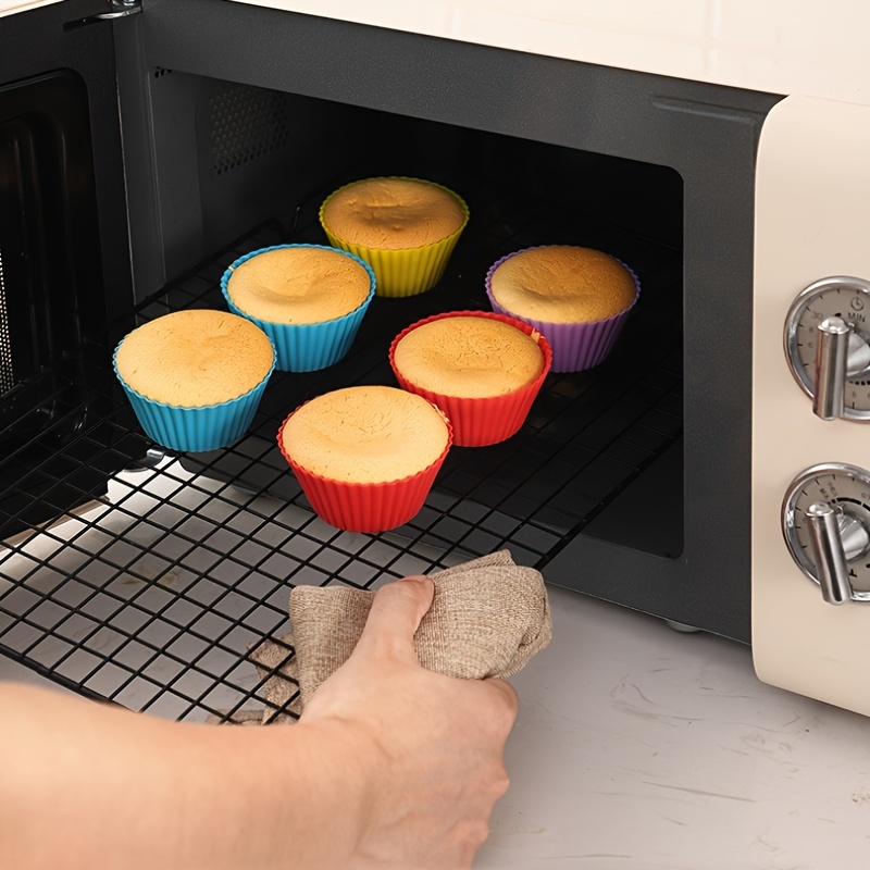 Baking Molds, Cake Molds, Square Silicone Muffin Cups, 6pcs/set