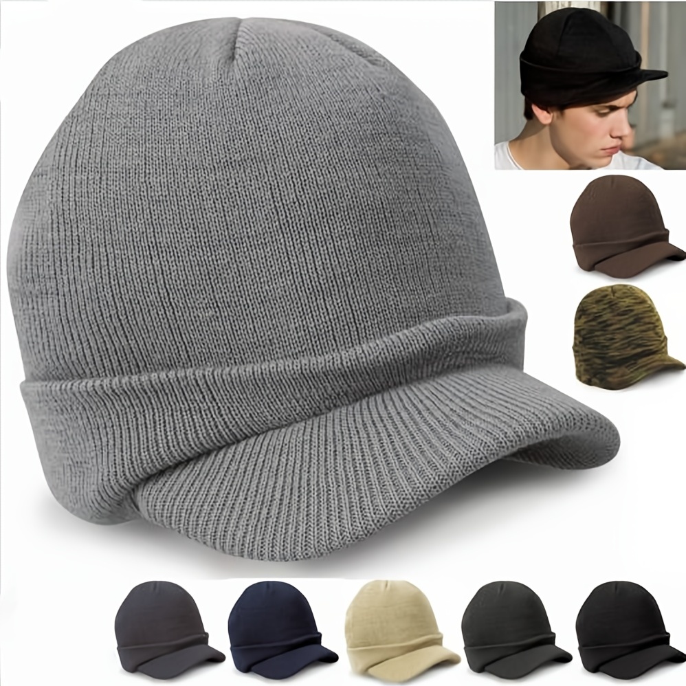 beanie with brim men's