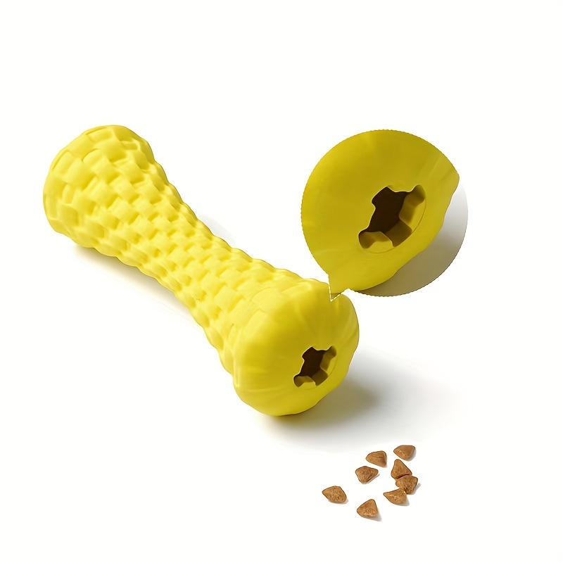 Interactive Treat Dispensing Puppy Toys - Dog Bones for Aggressive Chewers  Super Dog Toys Tough Chew for Dogs Toy Bone, Natural Rubber Leaked  Dumbbells - Green 