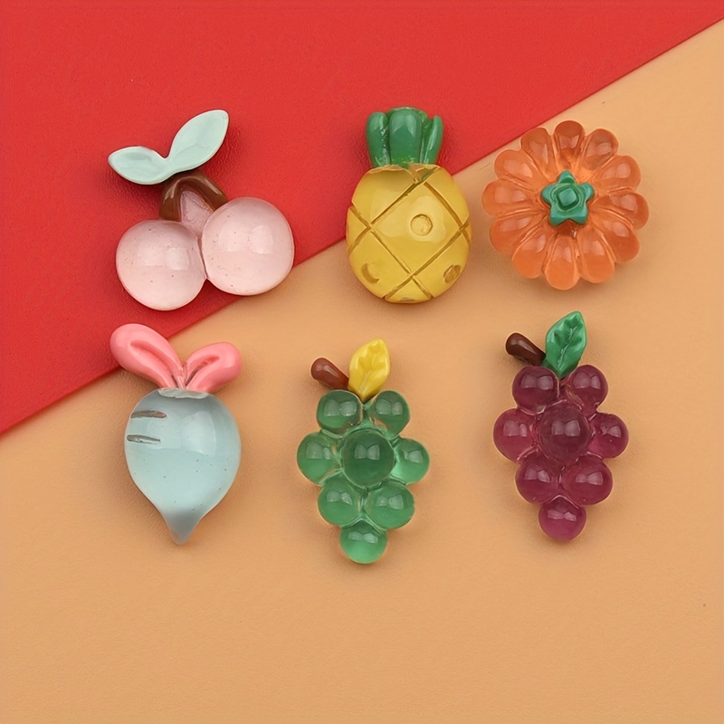 Fruit and Vegetable Hairpin Mini Pendant Jewelry Making Silicone