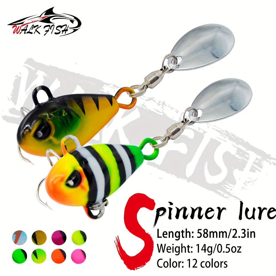 Lunker Vib Rotation Rotating Spinning Spoon Blade Fishing Lure Hard Bait  Hook For Bass Trout - Temu Italy