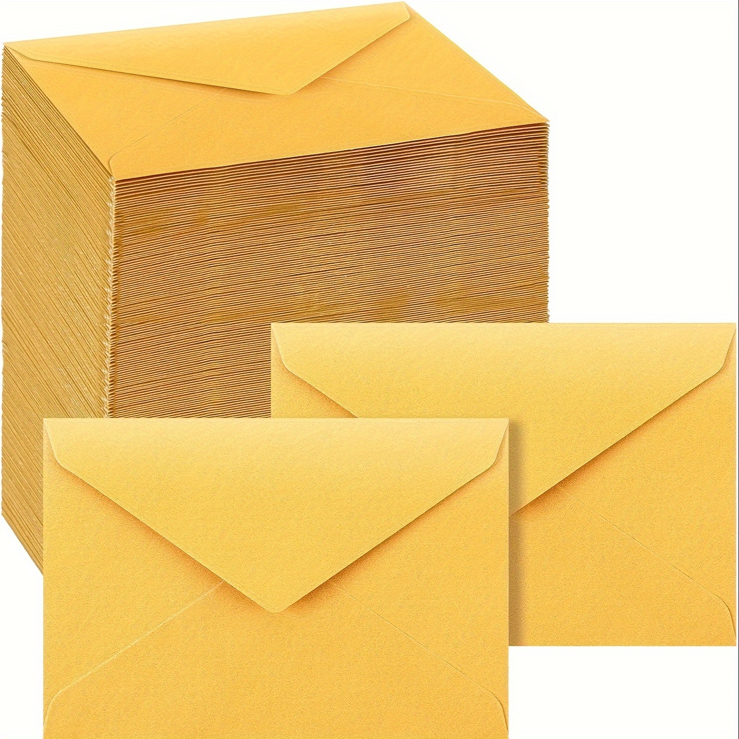  Mini sobres, 100 sobres para tarjetas de regalo a granel, sobres  dorados para tarjetas de presentación, pequeños bolsillos para tarjetas de  notas pequeñas, 4 x 2.7 pulgadas : Productos de Oficina