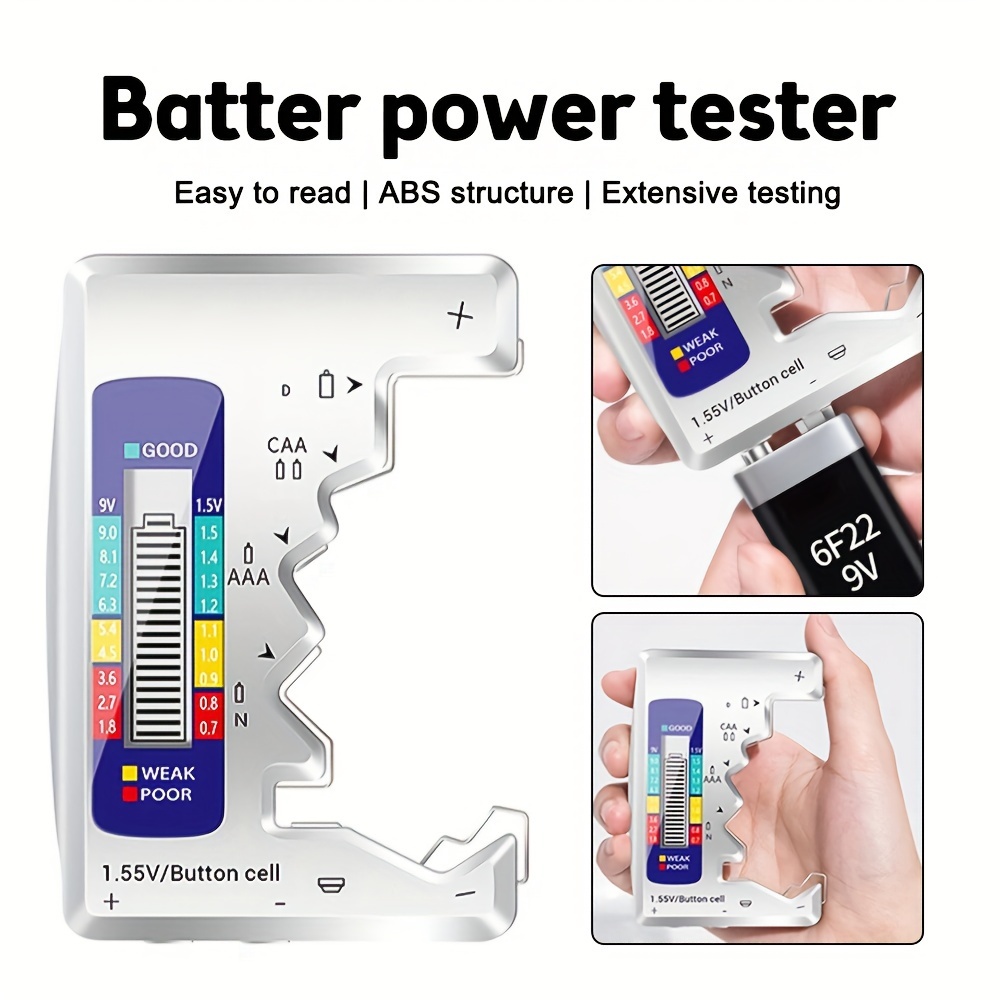 Probador Batería Comprobador Batería Modelo Preciso Portátil - Temu