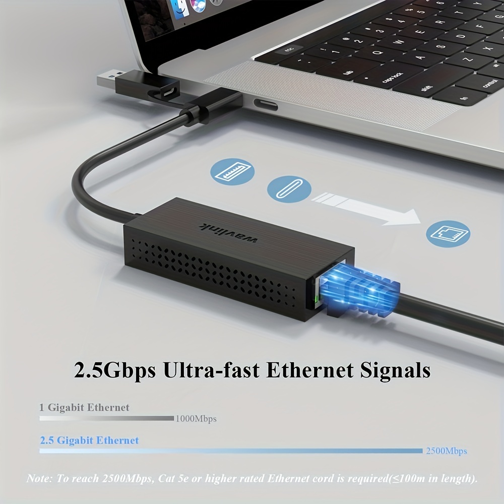 USB-C, USB-A to Gigabit Ethernet Adapter for Mac and Windows