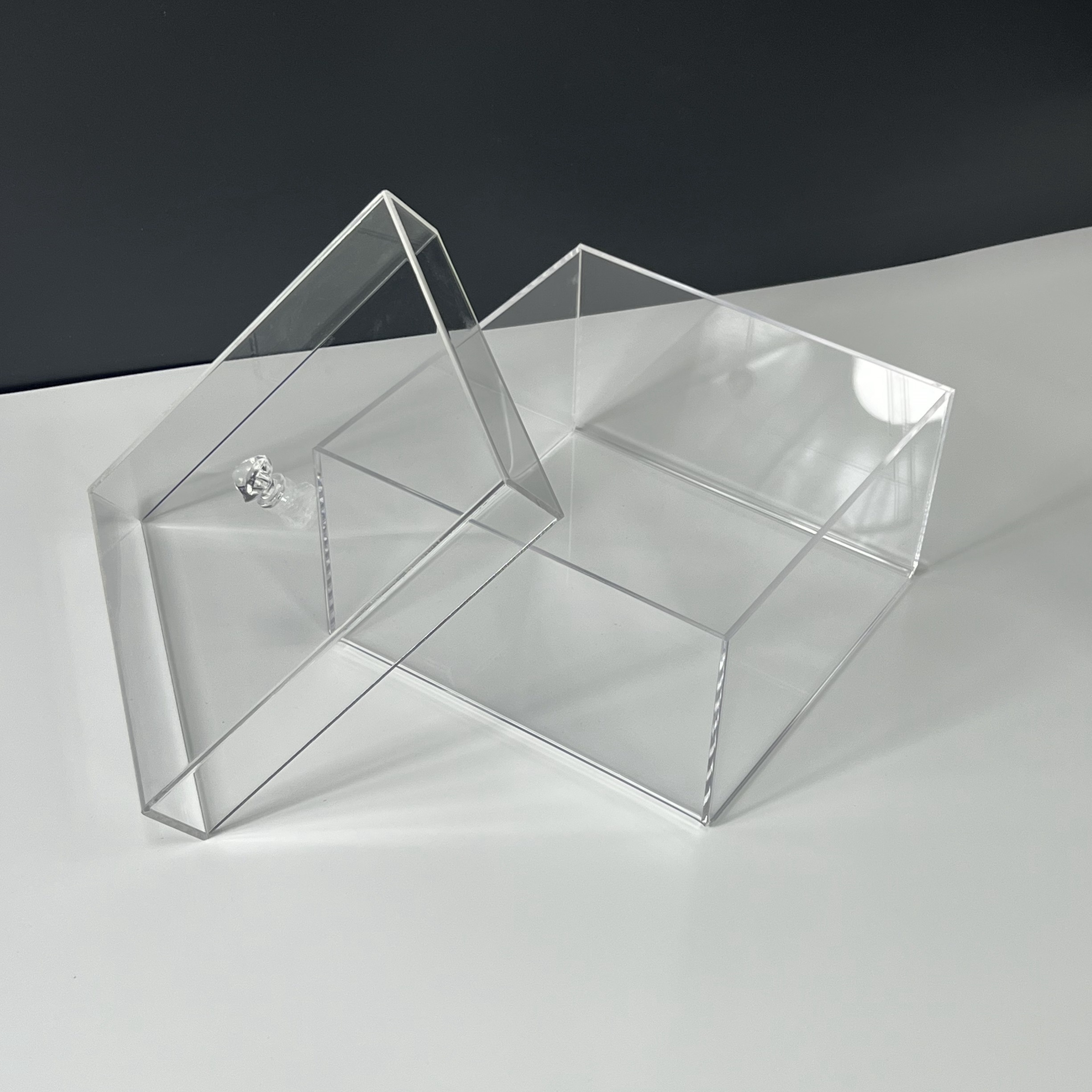 Square Transparent Box Acrylic Transparent Box With Lid Food Candy Storage  Box Household Storage Box Small
