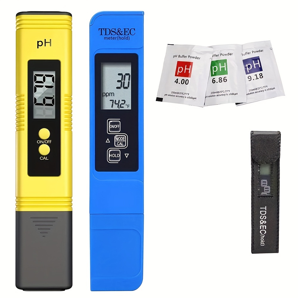 Testeur numérique de qualité de l'eau 3 en 1, TDS EC, plage de 0 à 9990,  testeur de pureté de l'eau, température PPM, stylo