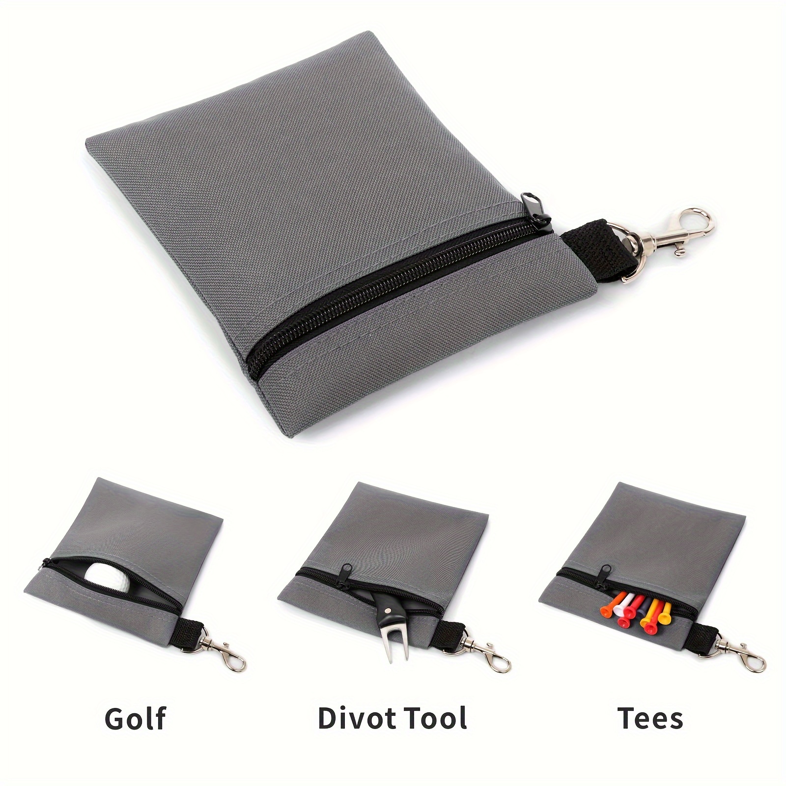 3 Multi-Purpose, Clip-On, Zippered Bags